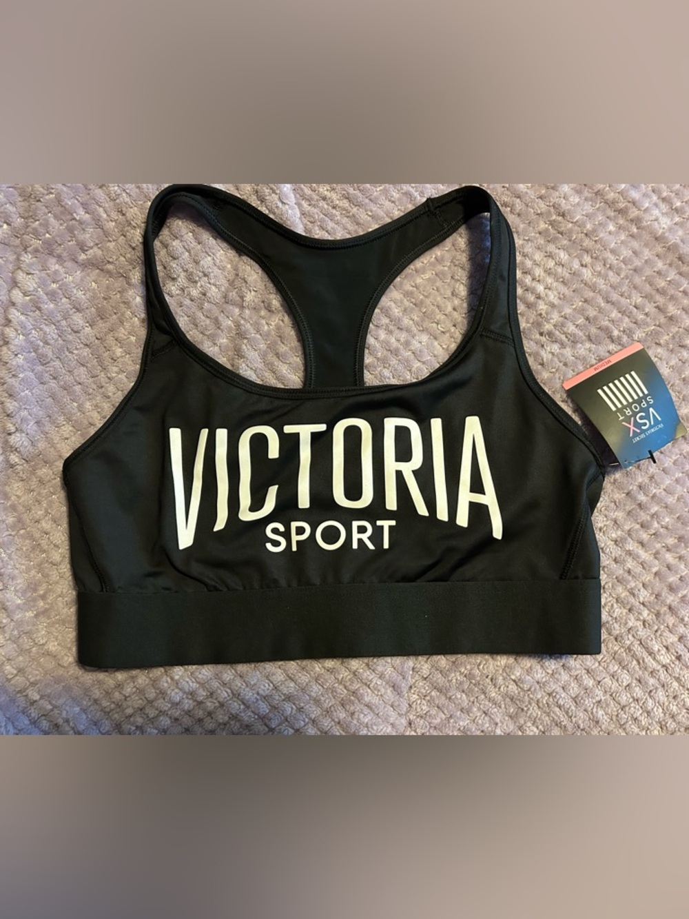 New Black Victorias Secret VSX Victoria SPORT Bra The Player Racerback size M